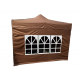 PROFI small hexagon nůžkový párty stan, prodejní stánek 3x3m hnědý